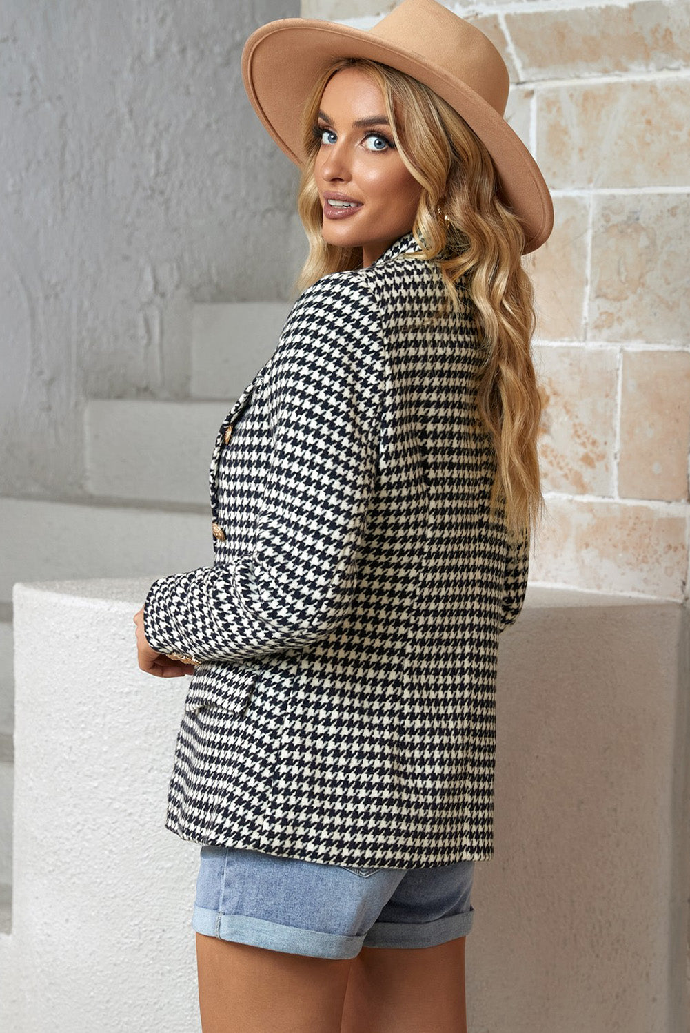 Petra | Eleganter Und Zeitloser Houndstooth Blazer