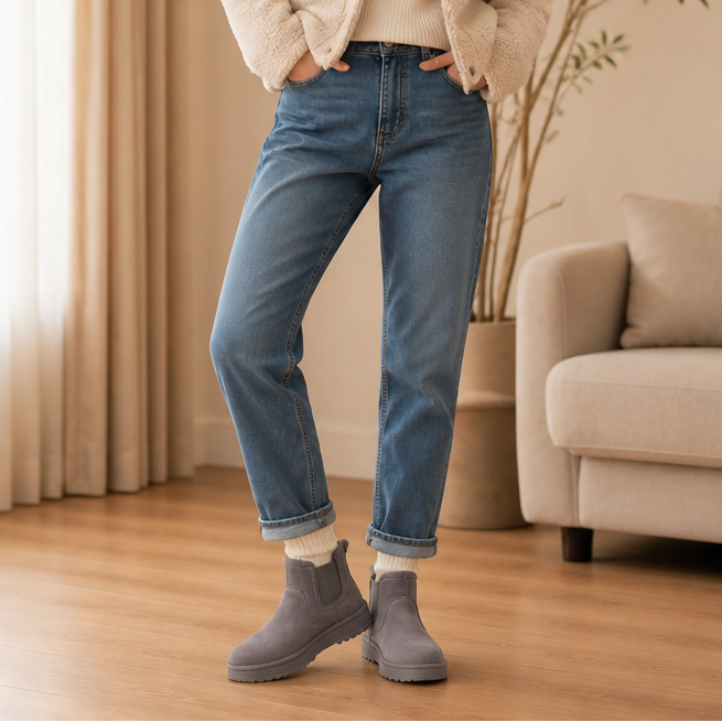 Cozywalk | Futtergefütterte Slip-On Winterstiefel für Damen