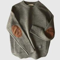 Luca | Classic knitted sweater with distinctive elbow patches