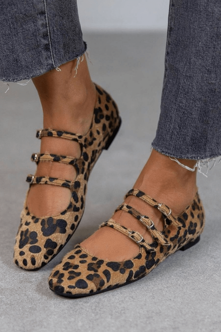 Aubrey | Leopard Loafers – Komfortable Triple Buckle für Frauen