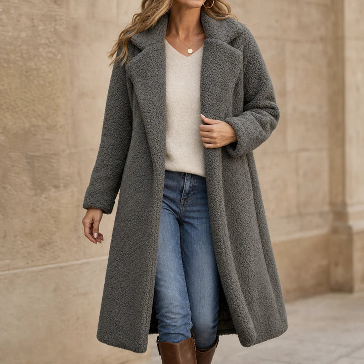 Veloura | Long Teddy Coat – Gemütlicher Stil für Frauen