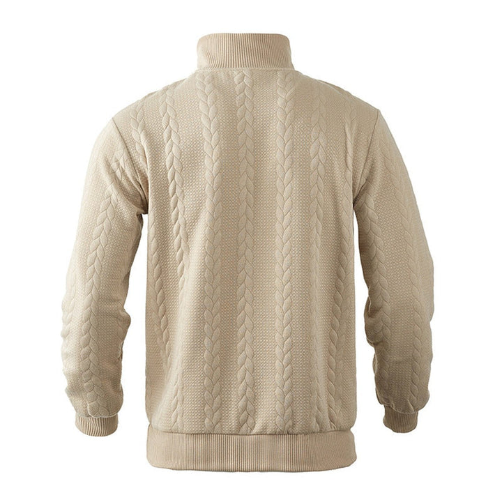 Julian | Klassischer Herren Zopfstrickpullover Mit Quarter-Zip