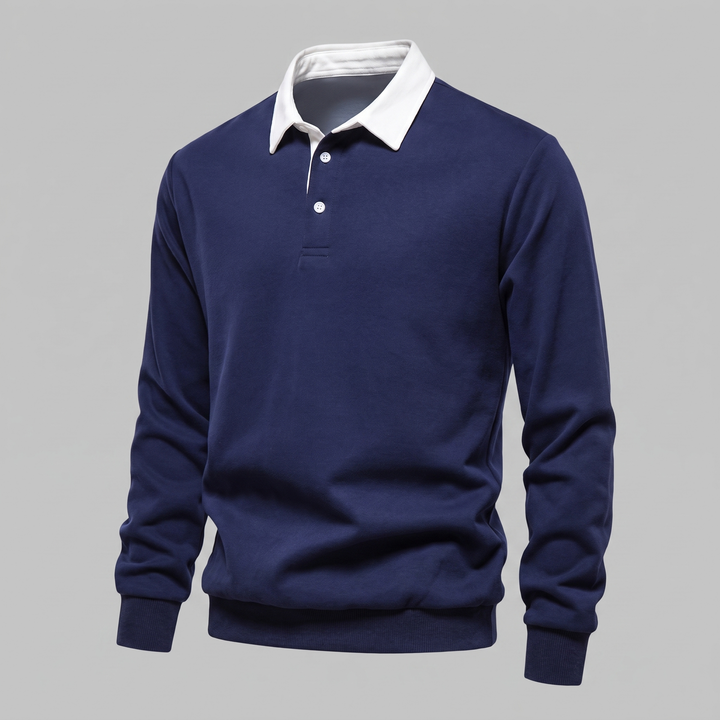Ellison | Polo Sweater mit langen Ärmeln für Herren