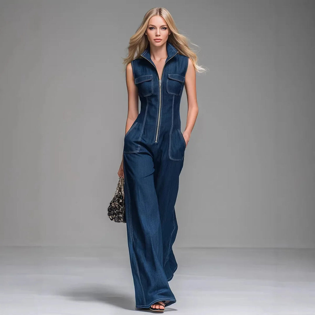 Leni | Bequemer & Stilvoller Damen Jeans-Jumpsuit