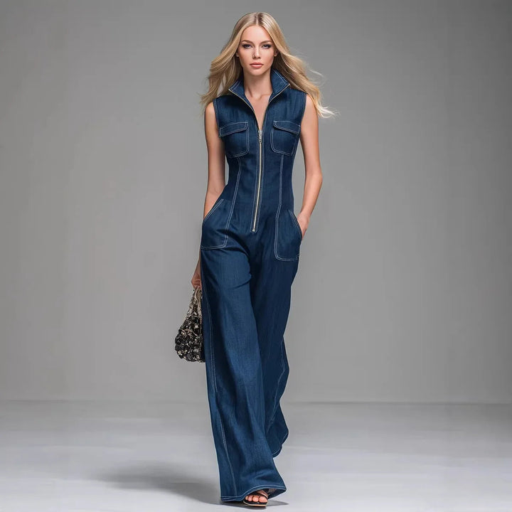 Leni | Bequemer & Stilvoller Damen Jeans-Jumpsuit